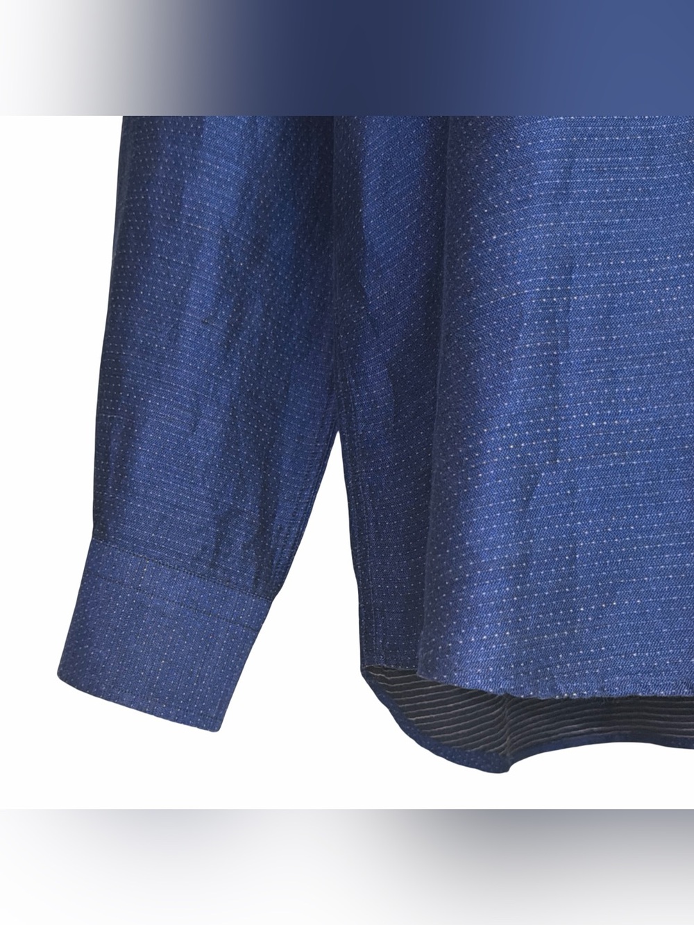 Mirto Madrid 1956 Men’s Blue Linen Cotton Shirt | Made in Spain | XXL - Picture 9 of 12